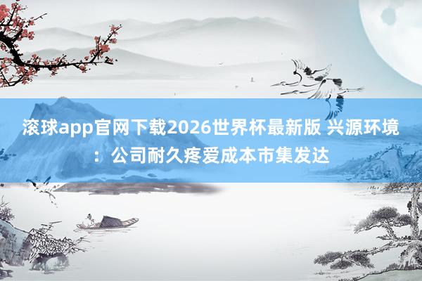 滚球app官网下载2026世界杯最新版 兴源环境:公司耐久疼爱成本市集发达