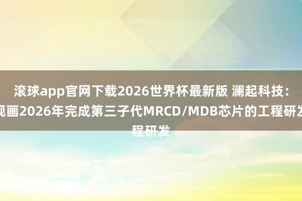 滚球app官网下载2026世界杯最新版 澜起科技:规画2026年完成第三子代MRCD/MDB芯片的工程研发