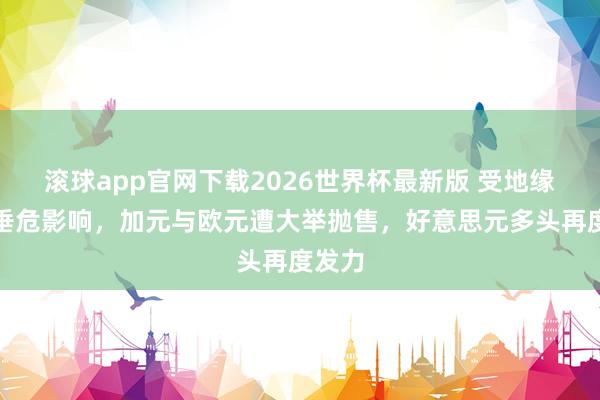 滚球app官网下载2026世界杯最新版 受地缘场面垂危影响,加元与欧元遭大举抛售,好意思元多头再度发力