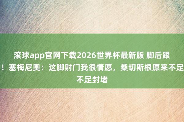 滚球app官网下载2026世界杯最新版 脚后跟制胜!塞梅尼奥:这脚射门我很情愿,桑切斯根原来不足封堵