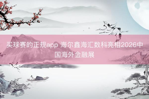 买球赛的正规app 海尔鑫海汇数科亮相2026中国海外金融展